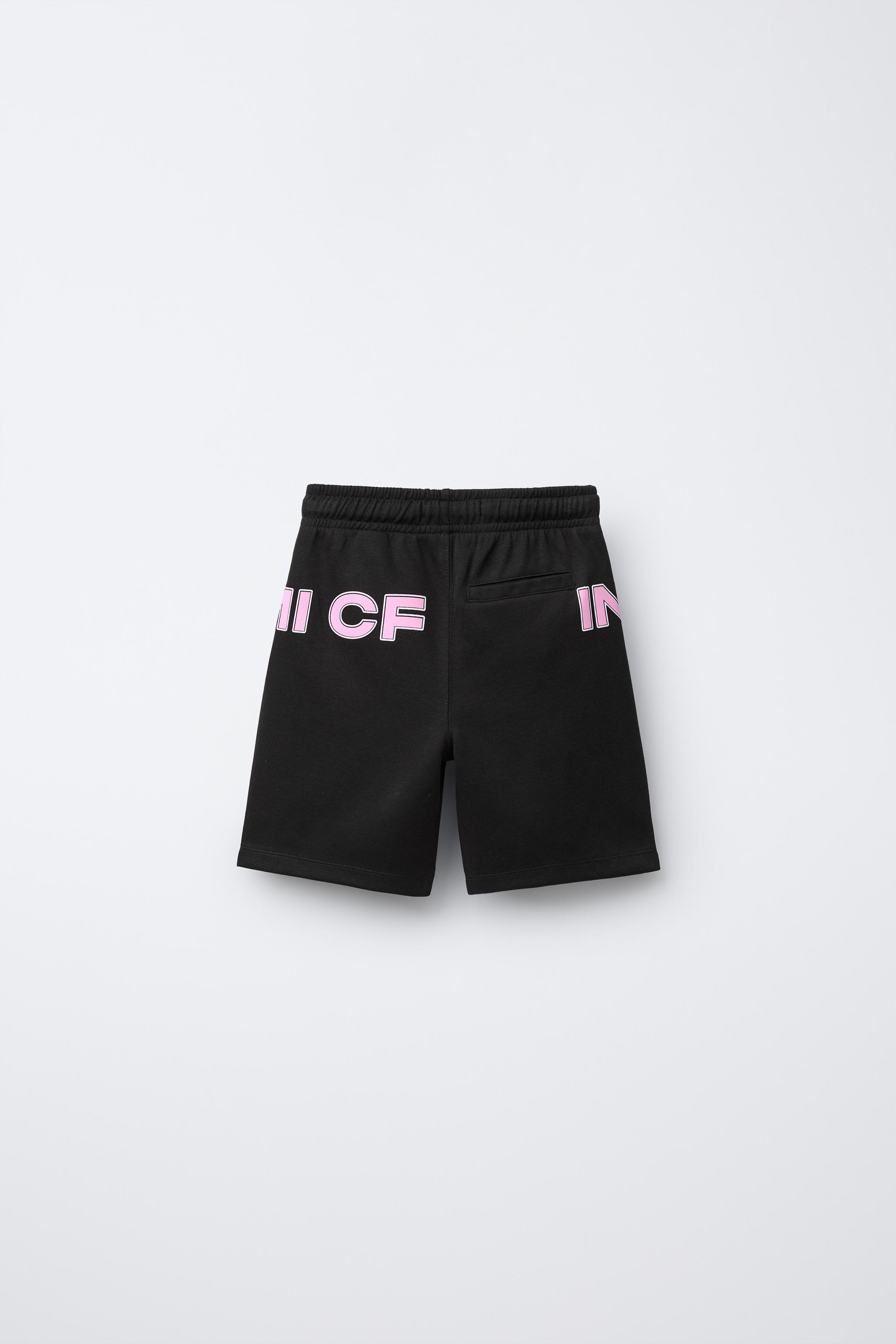 BERMUDA STRAIGHT FELPA MIAMI CITY MLS © - ブラック | ZARA