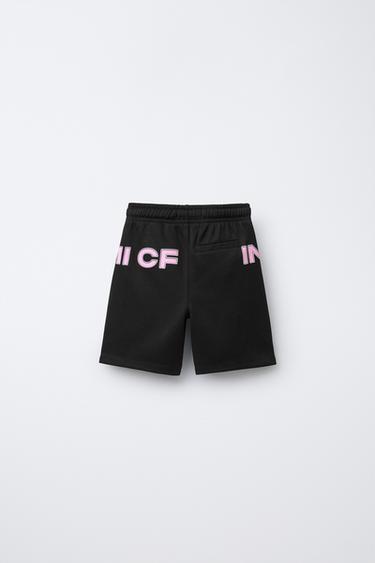 MIAMI CITY MLS © STRAIGHT PLUSH BERMUDA SHORTS - Black by Zara - Image 1