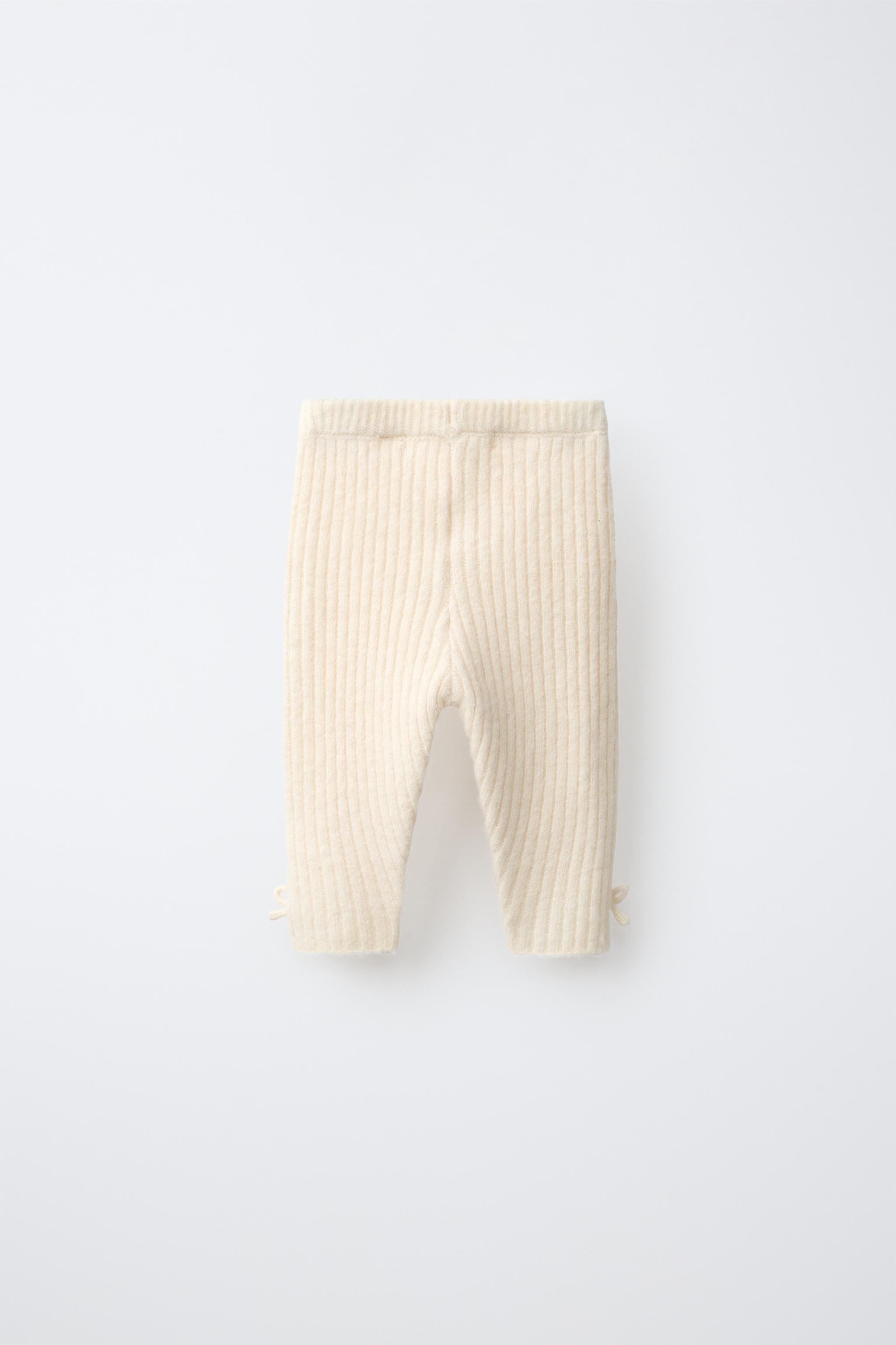 RIB KNIT BOW LEGGINGS