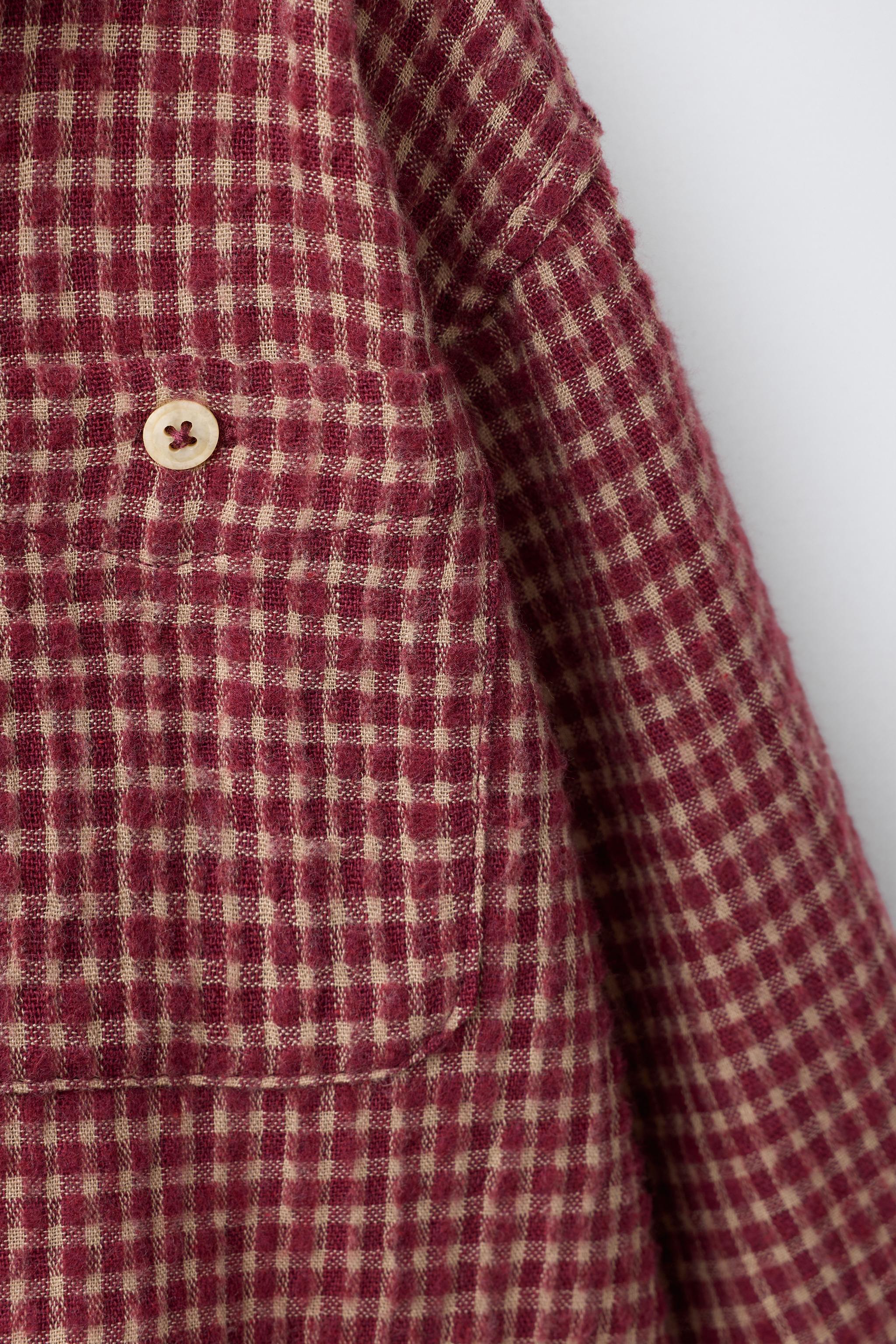 CHEMISE À CARREAUX ET POCHE