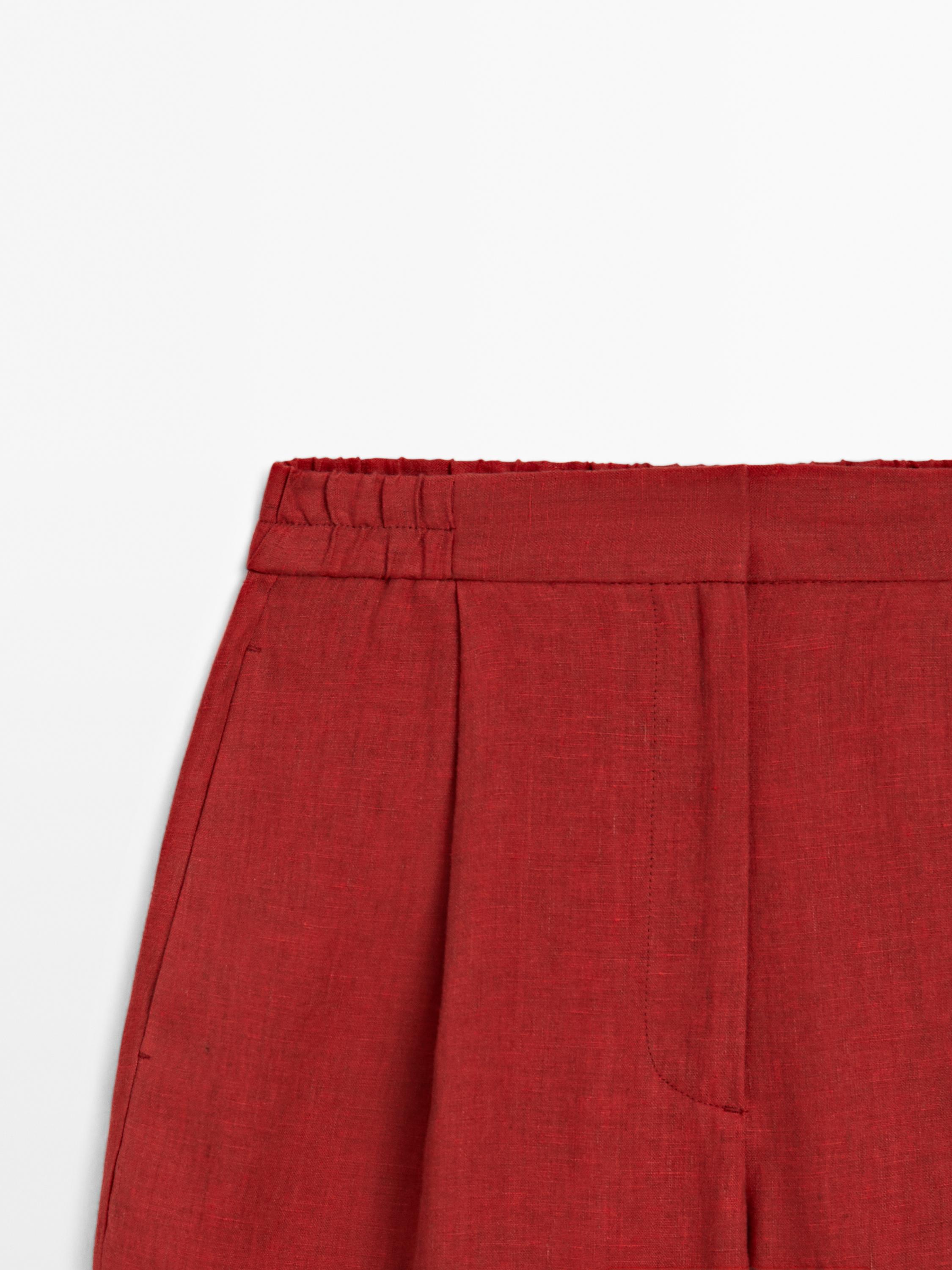Pantalon nœud 100 % lin