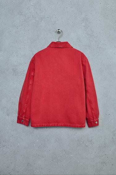 STORIESZ - SURCHEMISE EN CANVAS - Rouge de Zara - Image 1