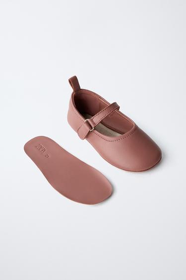 LEATHER BALLERINAS - Pink by Zara - Image 2