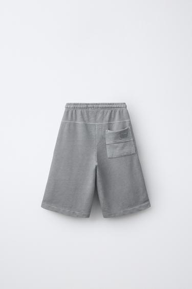 BERMUDA LARGA FELPA - Gris de Zara