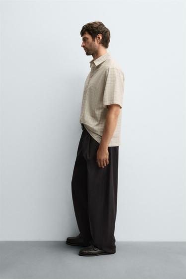 CHECK POLO SHIRT - Beige by Zara - Image 3