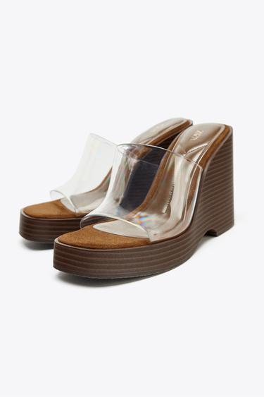 VINYL WEDGE - Brown by Zara - Image 4