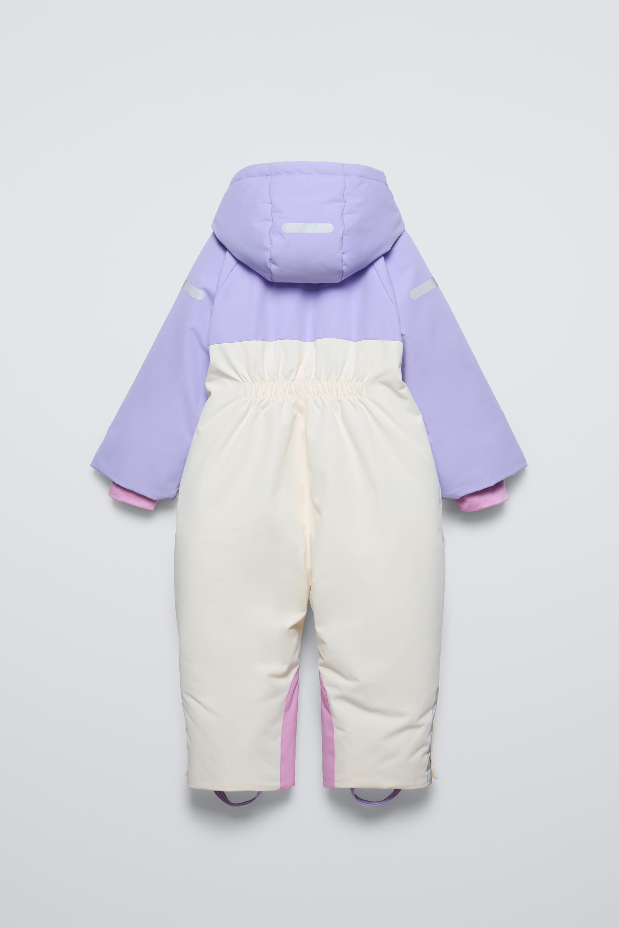 Zara babynWATER-REPELLENT COLOUR BLOCK ONE-PIECE SNOW store SUIT coverall. Size 12-18