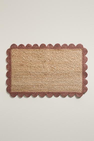 SCALLOPED JUTE PET RUG - Pumpkin by Zara