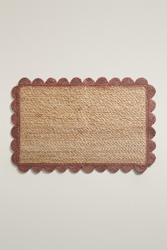 SCALLOPED JUTE PET RUG - Pumpkin by Zara - Image 0