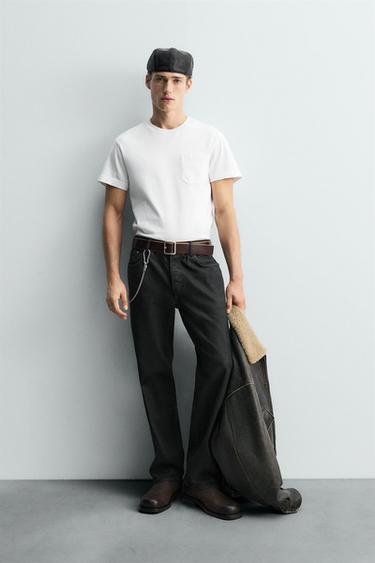 Zara RELAXED FIT POCKET T-SHIRT - White - Image 0