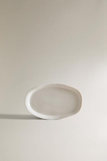Zara TEXTURED BATHROOM SOAP DISH - White
