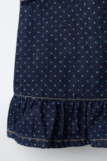 TOP IMPRIMÉ À POIS - Bleu de Zara - Image 3