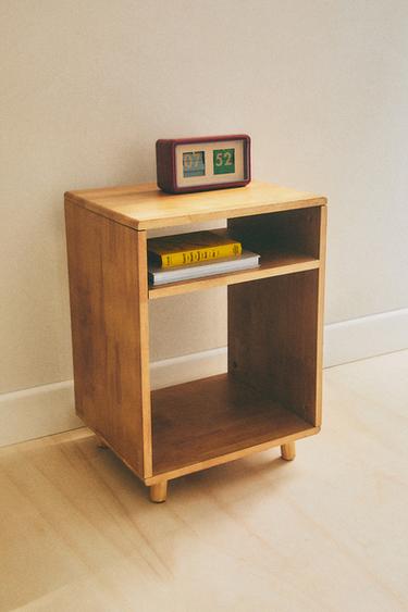 WOODEN BEDSIDE TABLE - Light beige by Zara