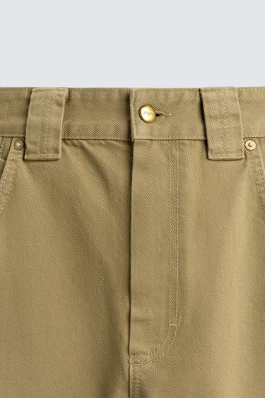 PANTALON CARPENTER COUPE LARGE - Marron clair de Zara - Image 8