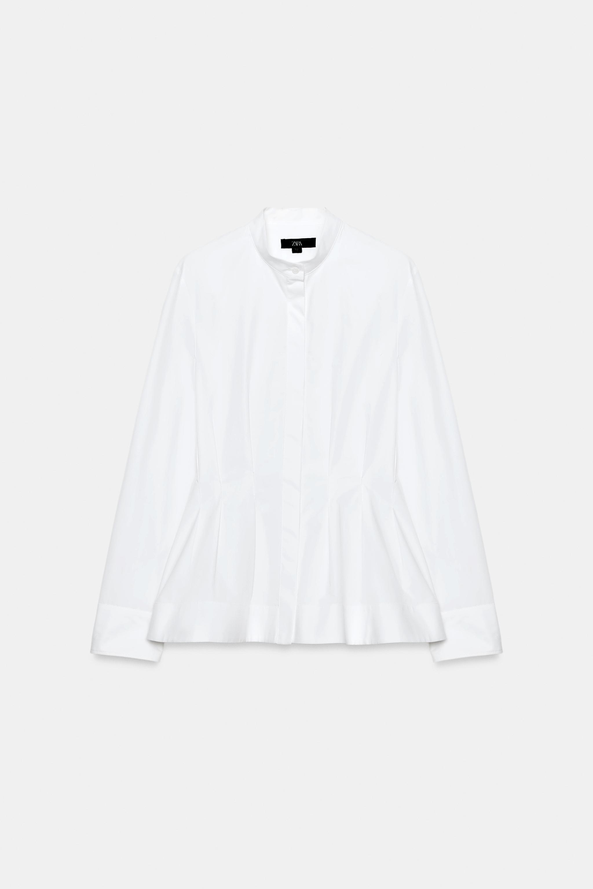 Zara ZW COLLECTION PİLİLİ GÖMLEK görsel 4