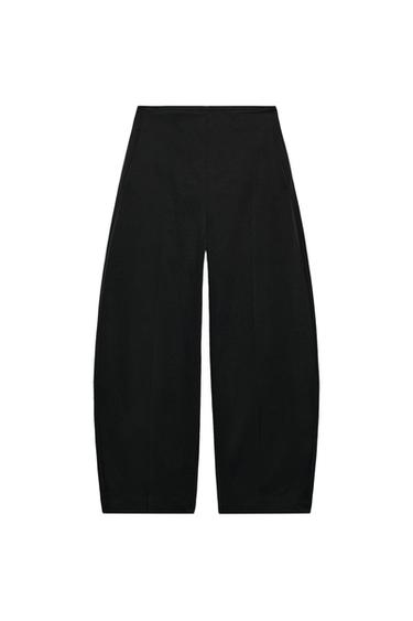 PANTALON LARGE ZW COLLECTION - Noir de Zara