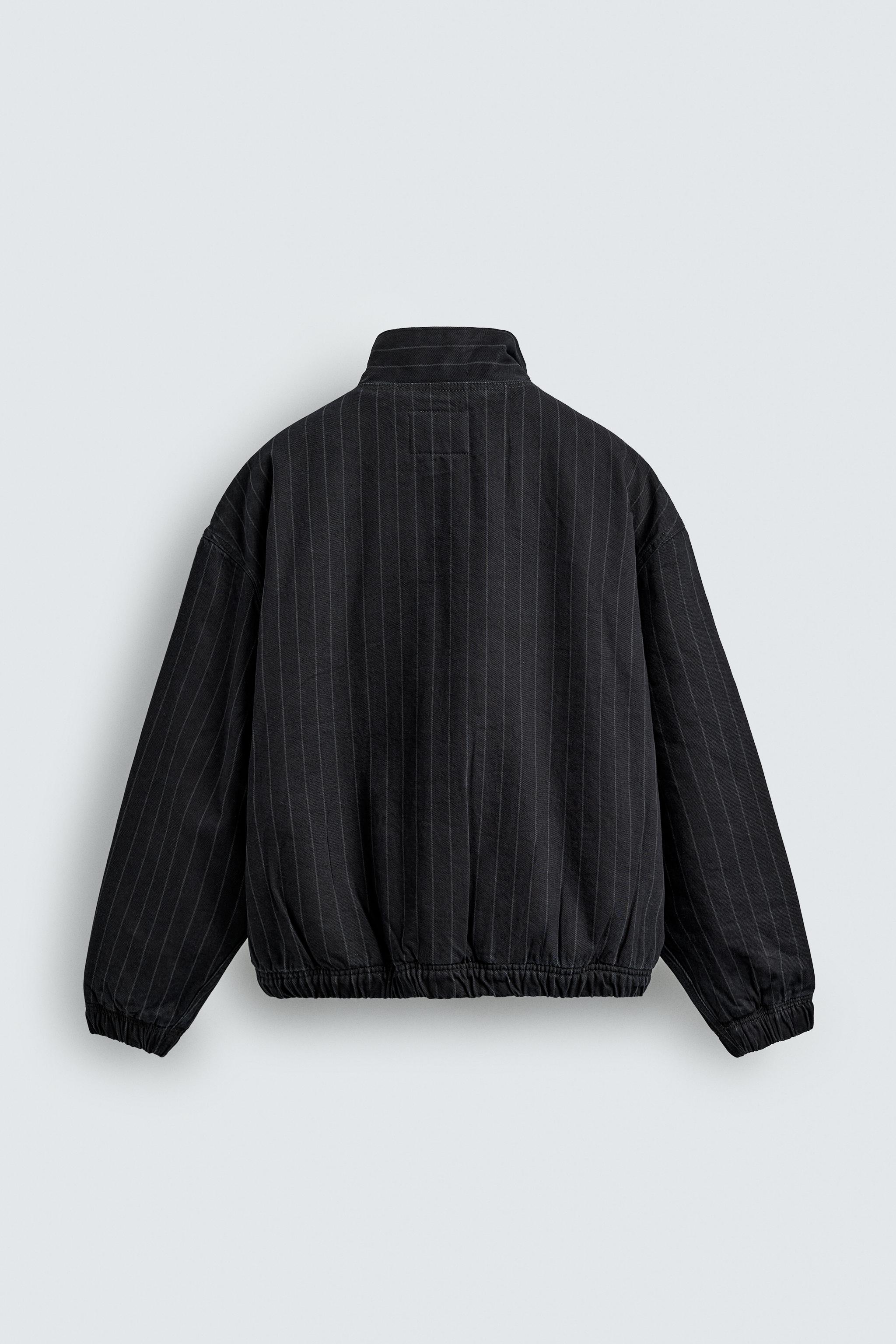EMBROIDERED STRIPED DENIM JACKET