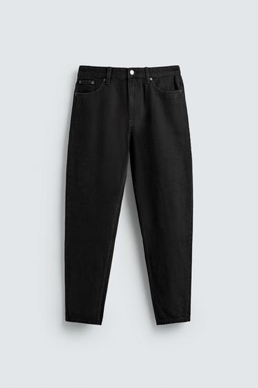 SLIM TAPERED FIT JEANS - Black by Zara