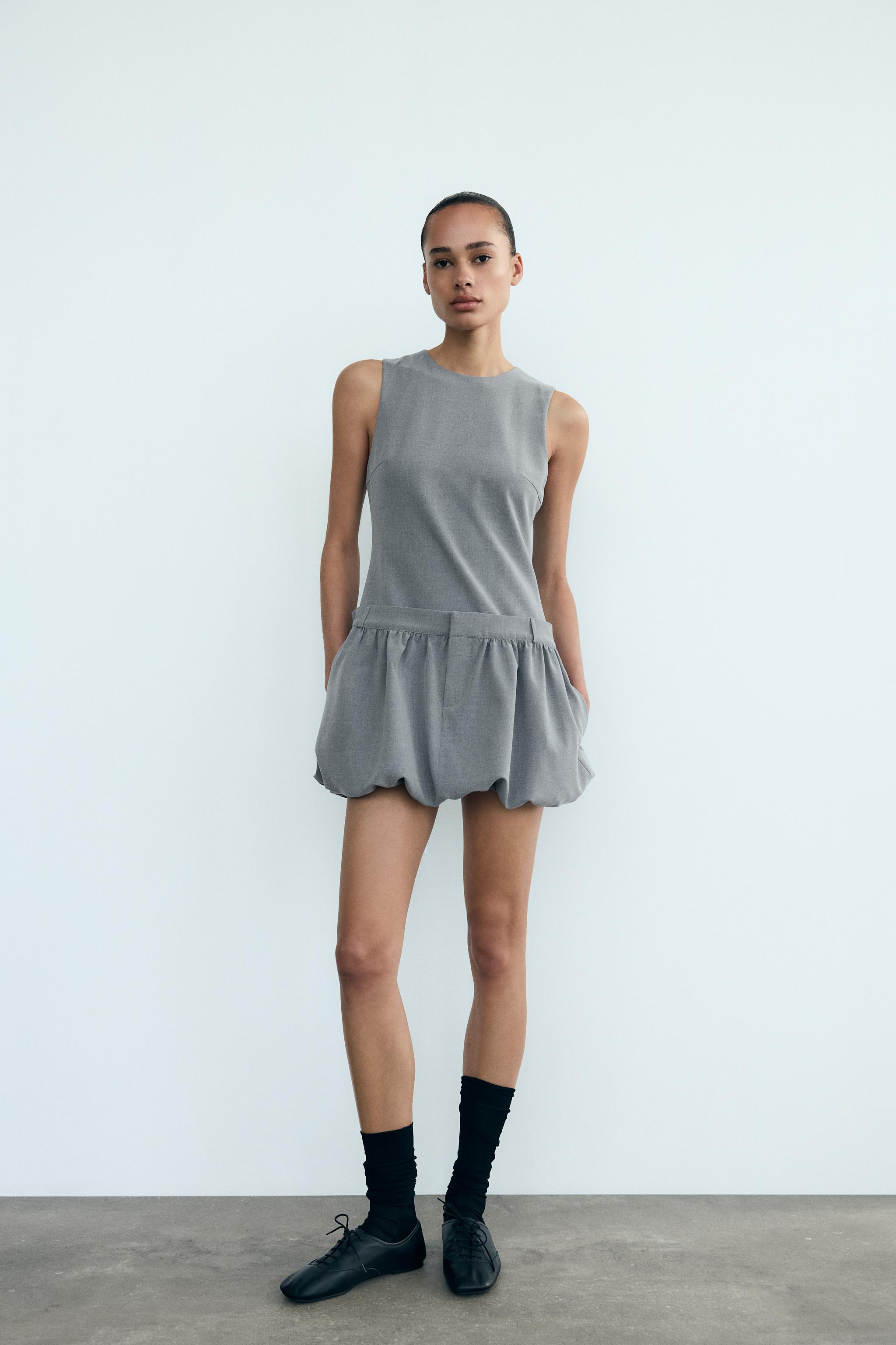 Grey short fashion dress