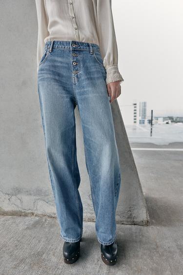 JEANS Z1975 LOOSE BAGGY - Zara 미디움 블루