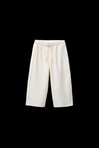 PANTALÓN RECTO TÉCNICO DETALLE VIVOS - Crudo de Zara - Imagen 0