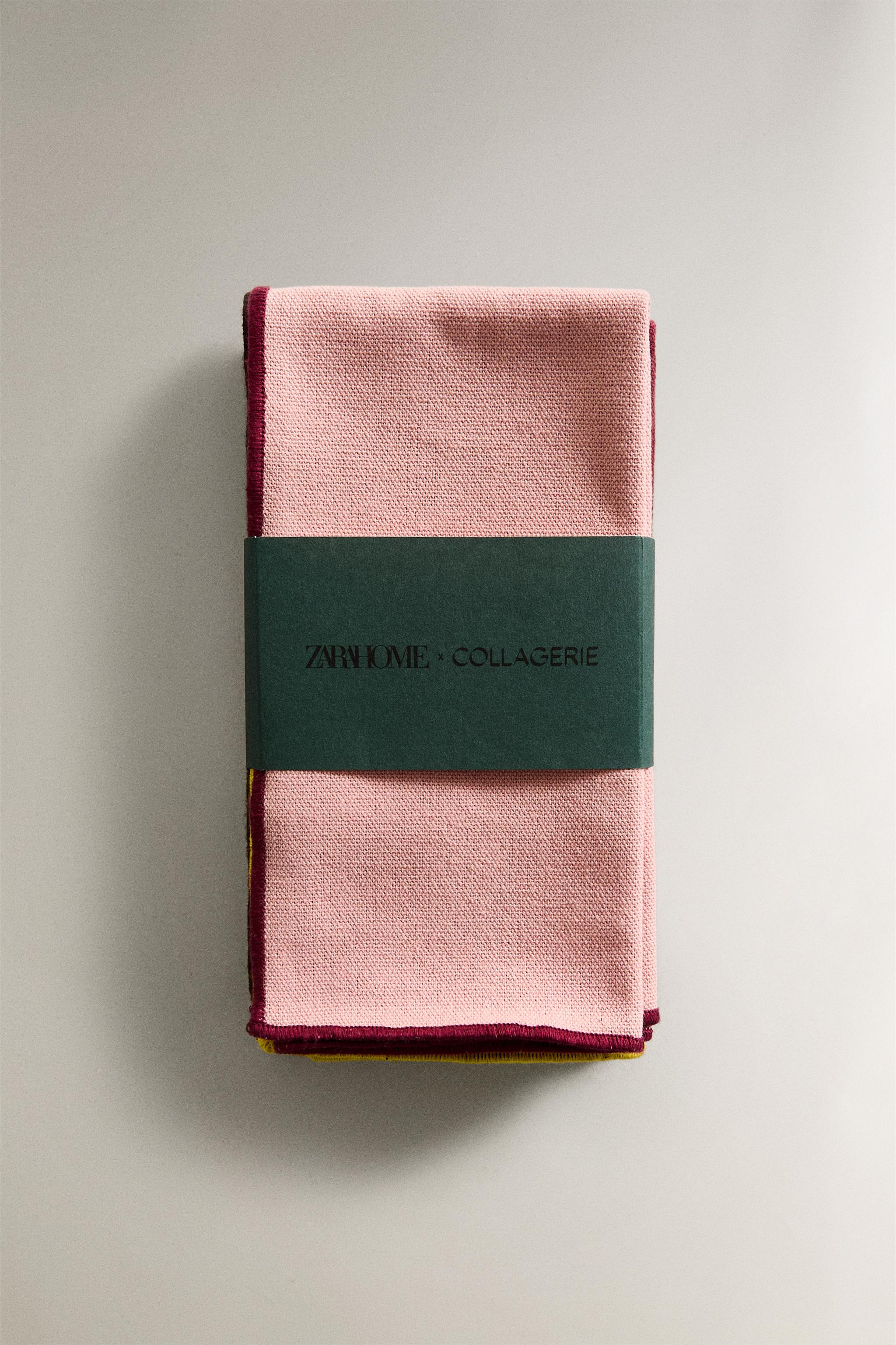 LOT SERVIETTES DE TABLE COTON SURPIQÛRE (LOT DE 4) X COLLAGERIE