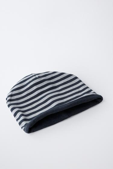 BONNET RÉVERSIBLE RAYURES CANNELÉ - Bleu de Zara - Image 3