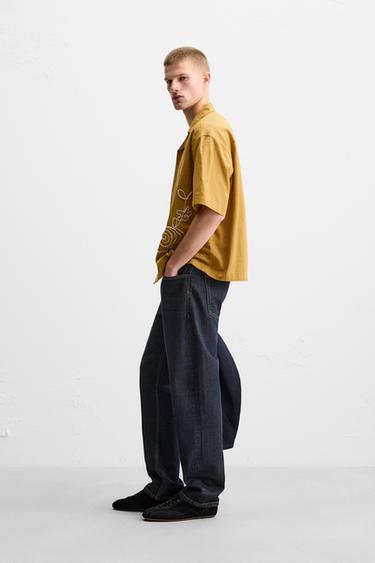 BEADED EMBROIDERY SHIRT - Mustard by Zara - Image 3