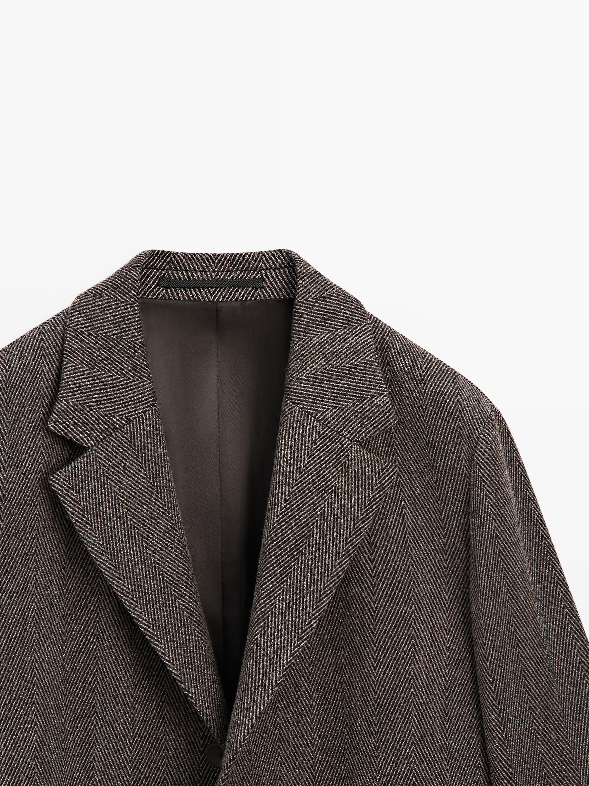 Long herringbone coat - LIMITED