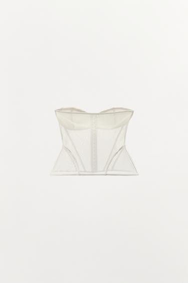 CORSET BIMATIÈRE DENTELLE - Écru de Zara - Image 6