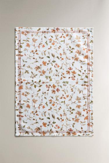 PACK OF COTTON LEAF TEA TOWELS (PACK OF 2) - Green by Zara - Image 2
