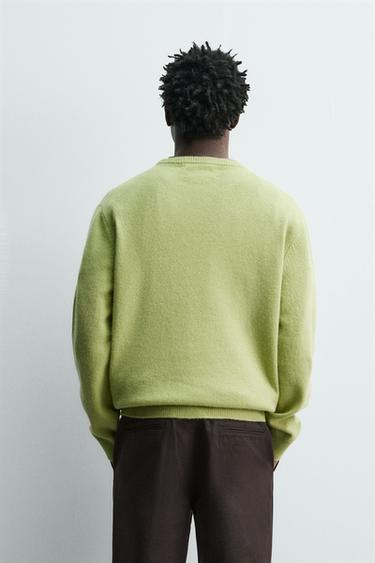 WOOL - ALPACA JUMPER - Lime by Zara - Image 2