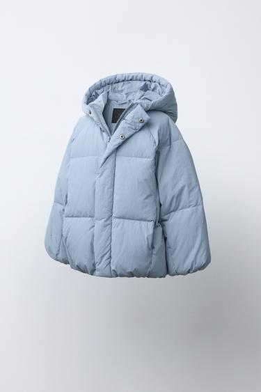 PLUMÍFERO 50% PLUMA Y 50% PLUMÓN WATER REPELLENT - Azul claro de Zara
