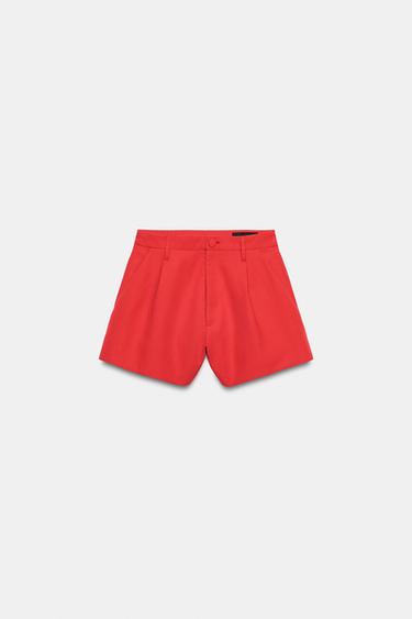ZW COLLECTION BERMUDA SHORTS WITH DARTS - Intense red by Zara - Image 3