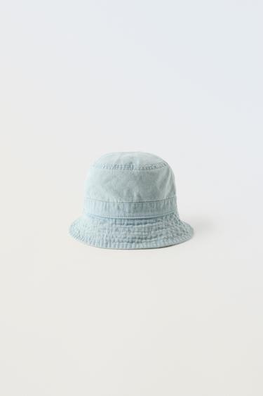 FADED DENIM BUCKET HAT - Light blue by Zara - Image 0