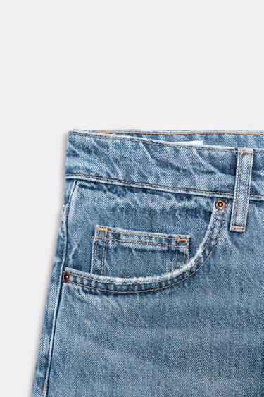 JEANS TRF WIDE LEG TAILLE HAUTE - Bleu de Zara - Image 7