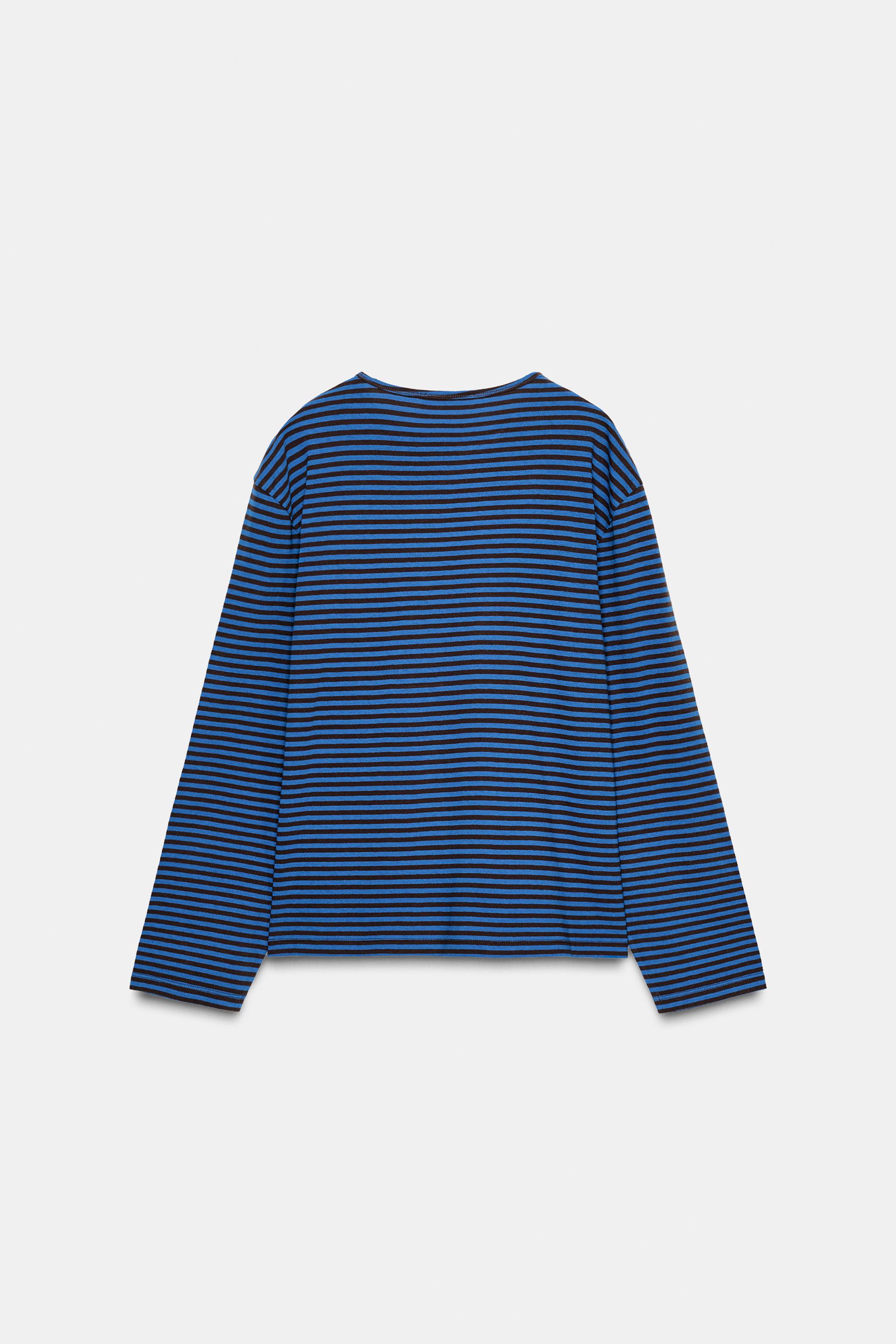 ストライプ ロングスリーブTシャツ - ストライプ | ZARA Japan