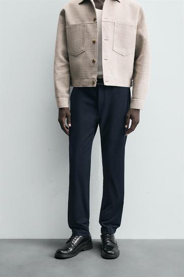 PANTALÓN CHINO SLIM FIT - Marino de Zara