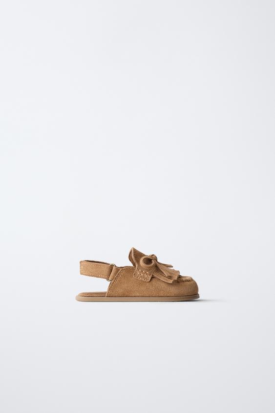 LEATHER BAREFOOT CLOGS - Brown by Zara - Image 0