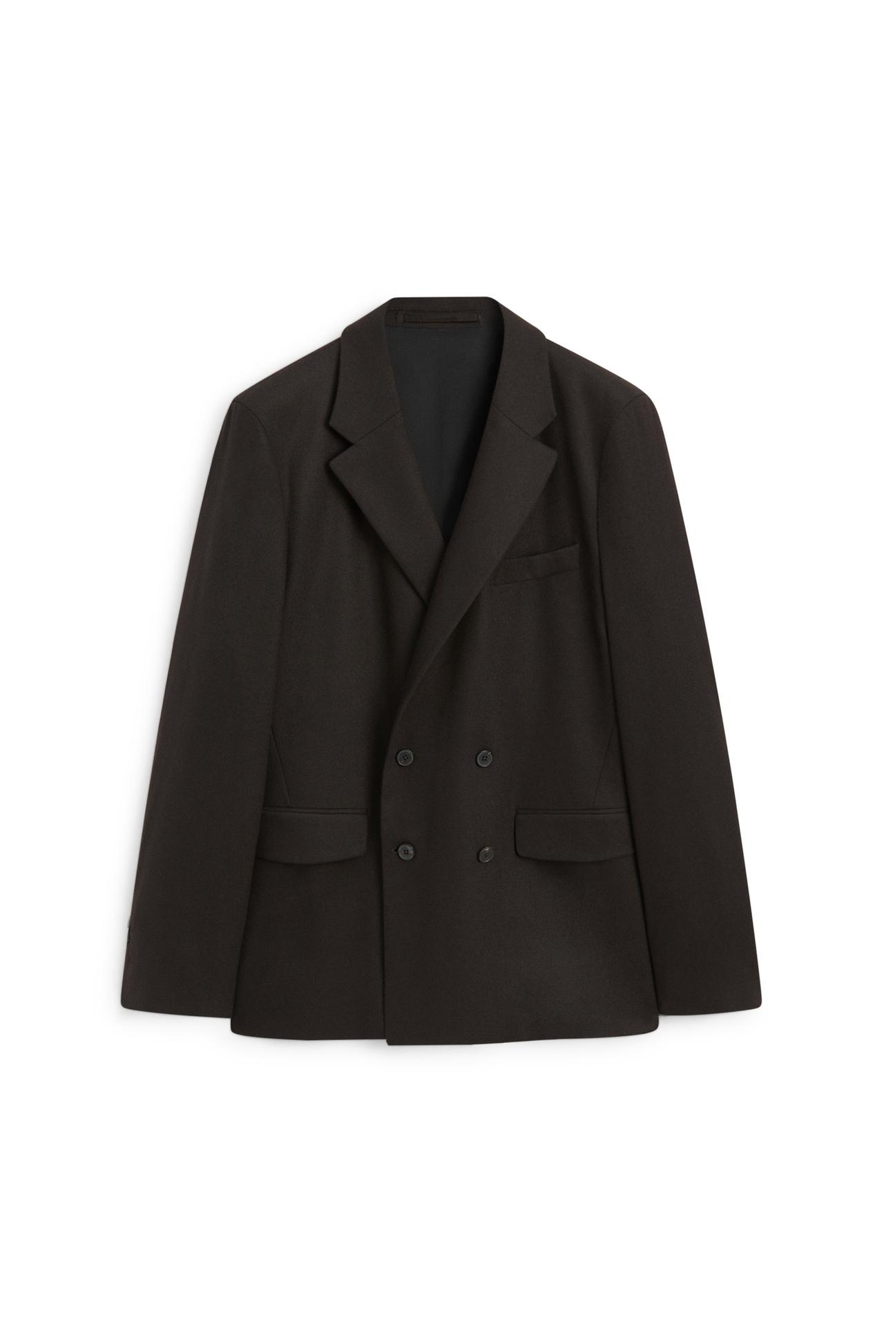 Wool blend flannel suit blazer - LIMITED EDITION — Dark brown