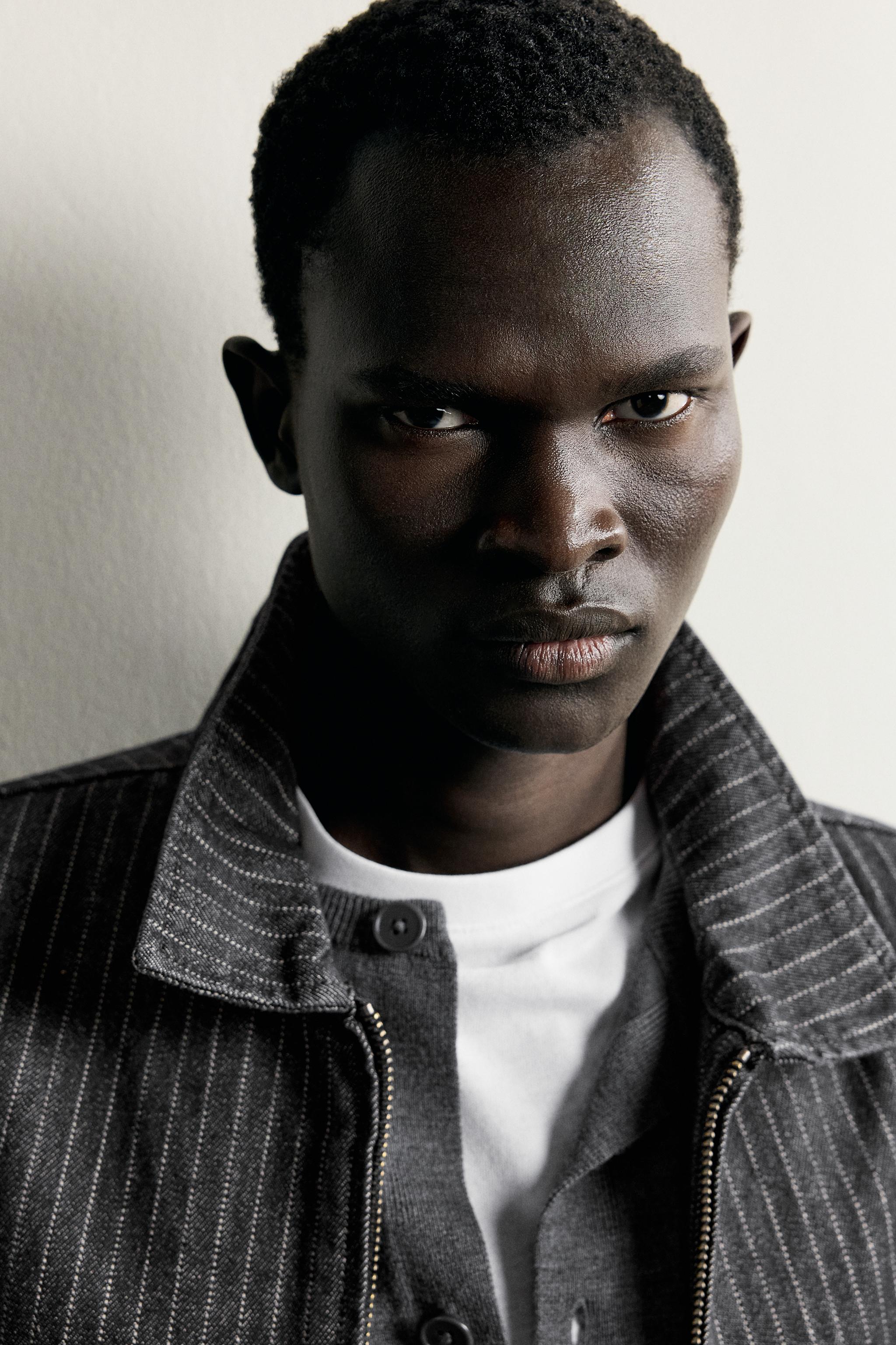 BLOUSON CROPPED À RAYURES