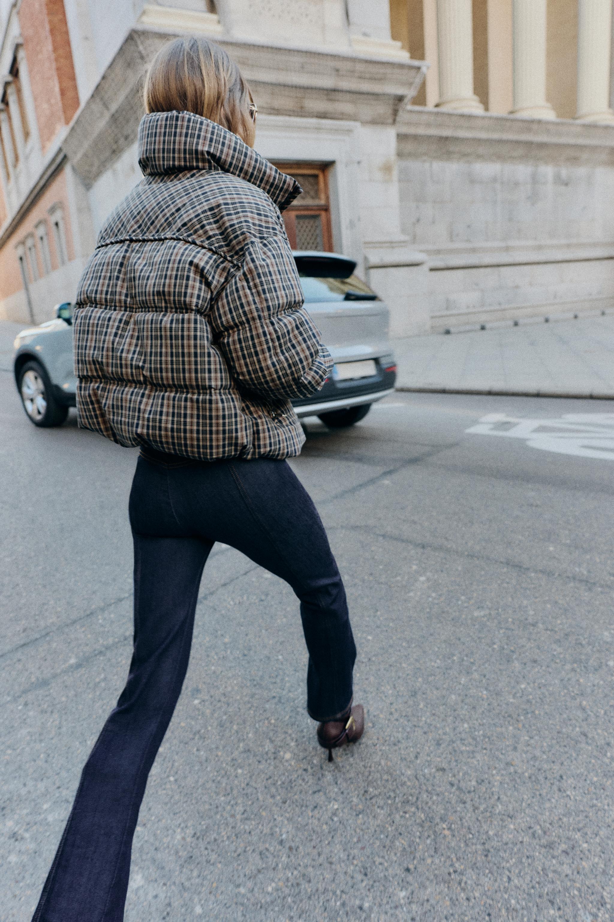 PLAID PUFFER ANORAK