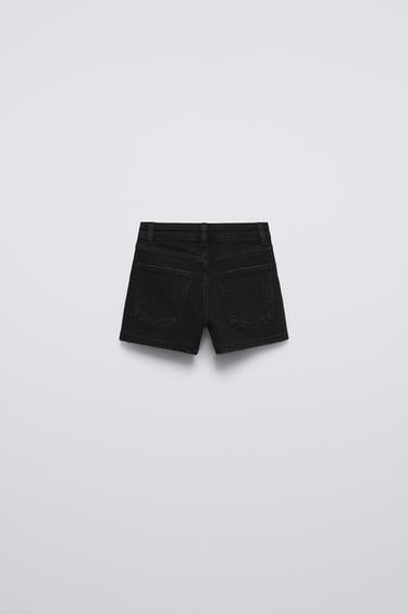 DENIM BERMUDA SHORTS WITH RHINESTONES - Black by Zara - Image 1