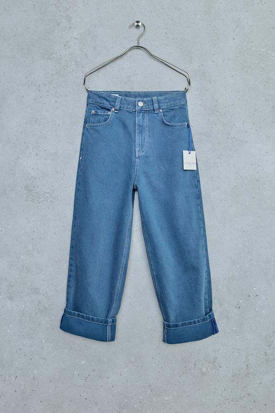 STORIESZ - LOOSE-FIT JEANS WITH TURN-UP HEMS - Blue by Zara - Image 0