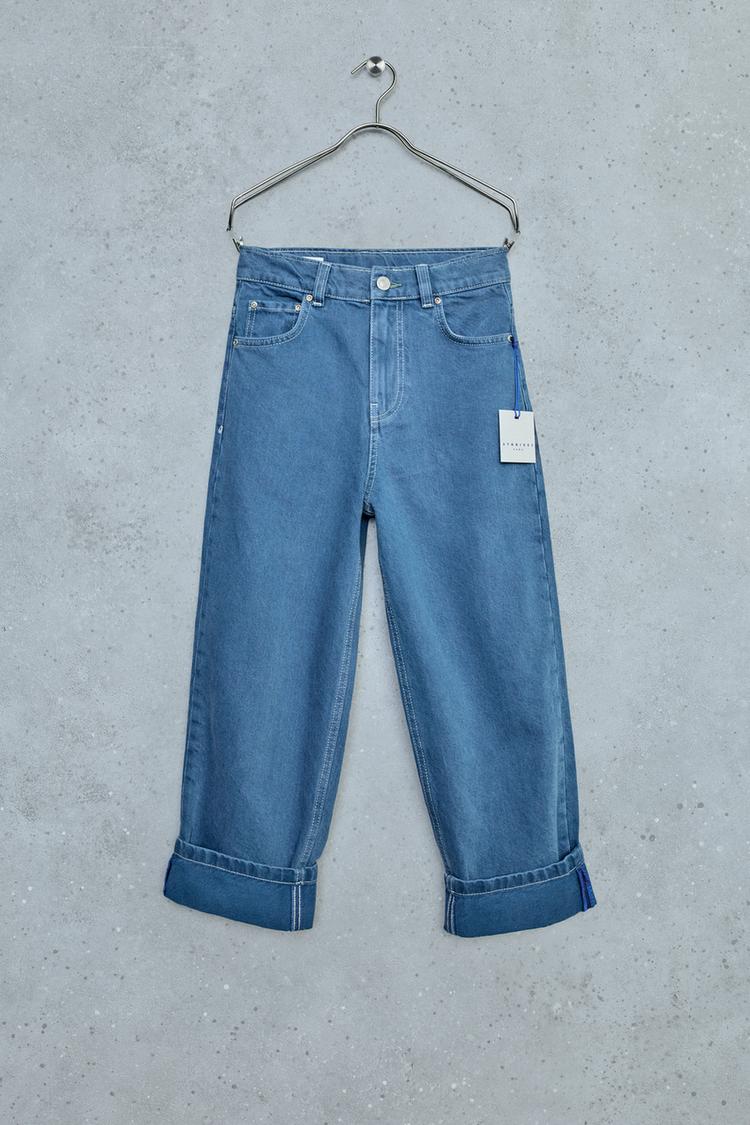 STORIESZ - LOOSE FIT CUFFED JEANS — Blue