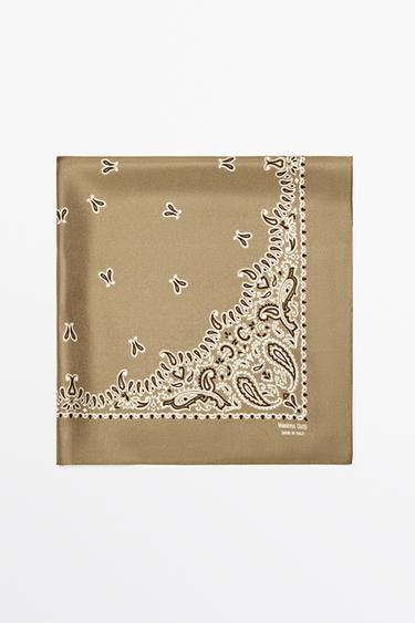 Zara Paisley print scarf - Golden