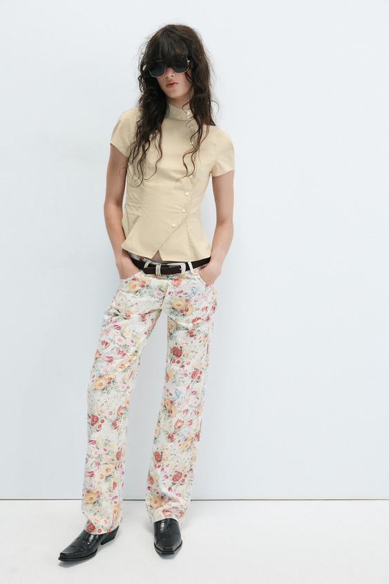CAMISA MANGA CORTA - Beige de Zara - Imagen 0