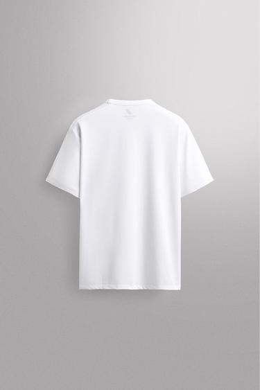 TECHNICAL COTTON BLEND T-SHIRT - White by Zara - Image 7