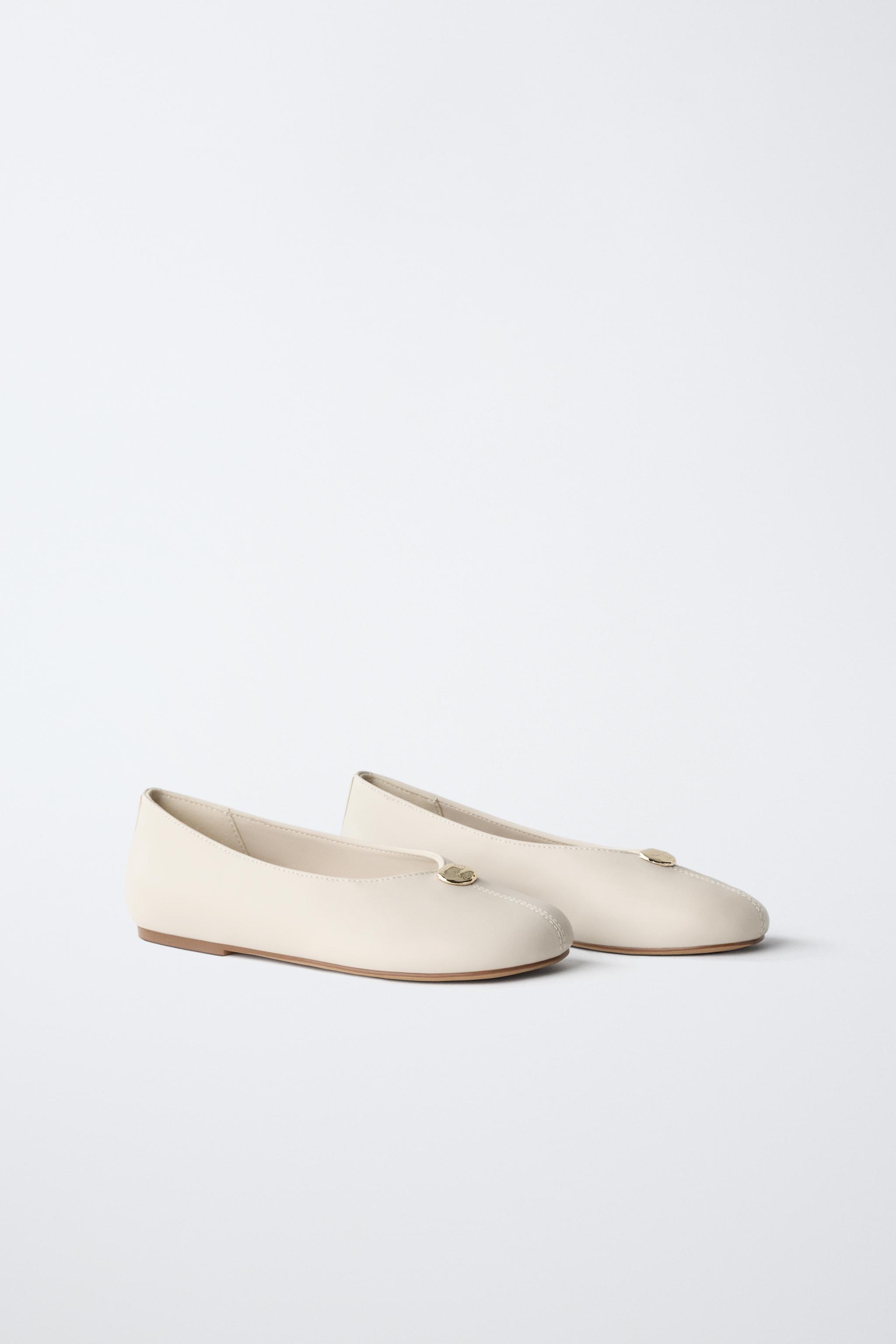 Обувь Zara BALLET FLATS WITH METALLIC DETAIL — фото 2