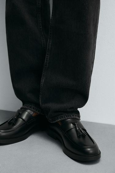 Zara DRESS TASSEL LOAFERS - Black
